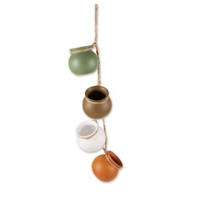 Accent Plus 4506333 Neutral Garden Dangling Mini Pots