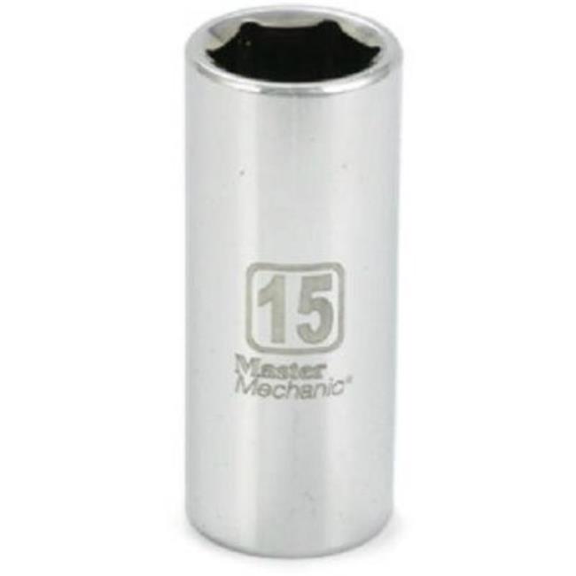 Apex Tool Group 119842 0.38 in. Drive Master Mechanic 15 mm 6 Point Deep Well...