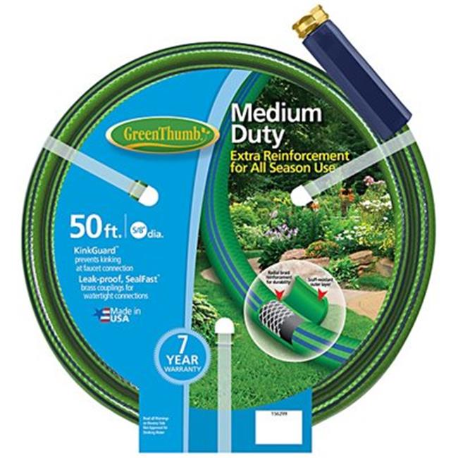 Teknor-Apex 156299 0.62 in. x 50 ft. Green Thumb Nylon-Reinforced Garden Hose