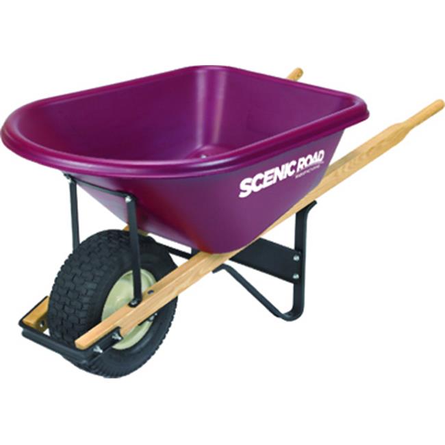 Scenic Road Manufacture 202605 6 Cubic Feet Burg Wheelbarrow  Maroon