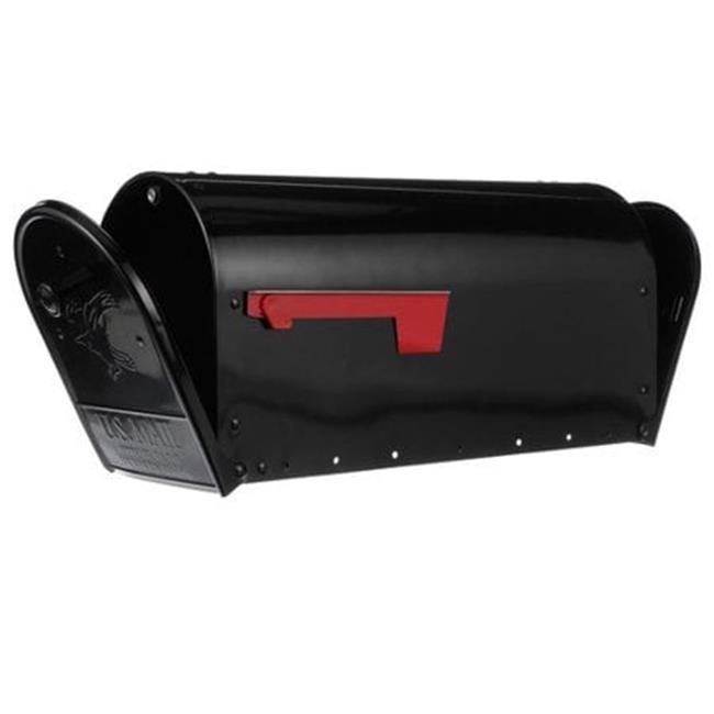 Solar Group 250396 Galvanized Double Door Mailbox  Outback Black