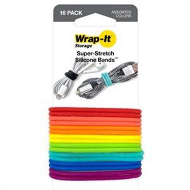 Jjaamm 260125 Super Stretch Silicone Bands  Multi Color - Pack of 16