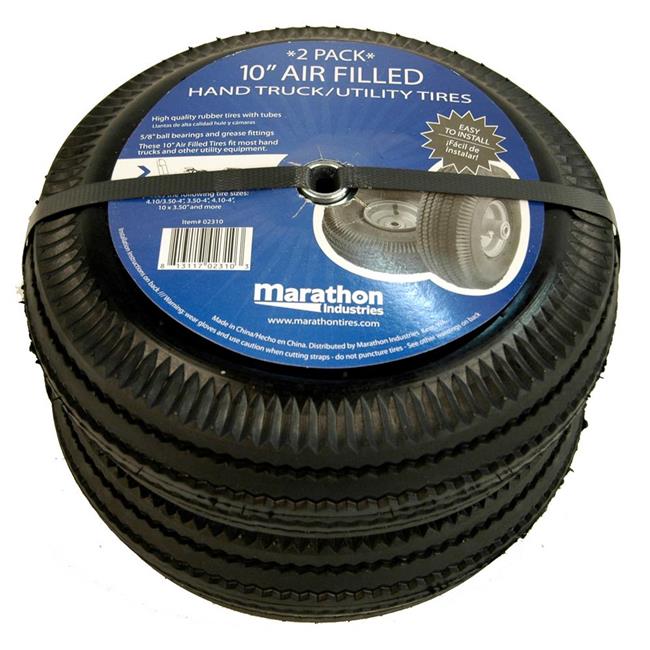 Marastar 263713 10 in. Pneumatic Universal Hand Truck Wheels  Pack of 2