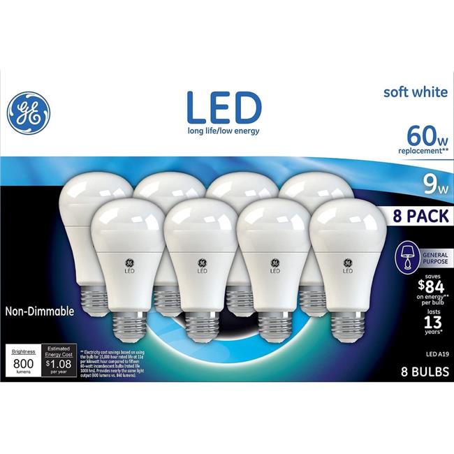 G E Lighting 272399 GE 8.5W A19 LED Bulb