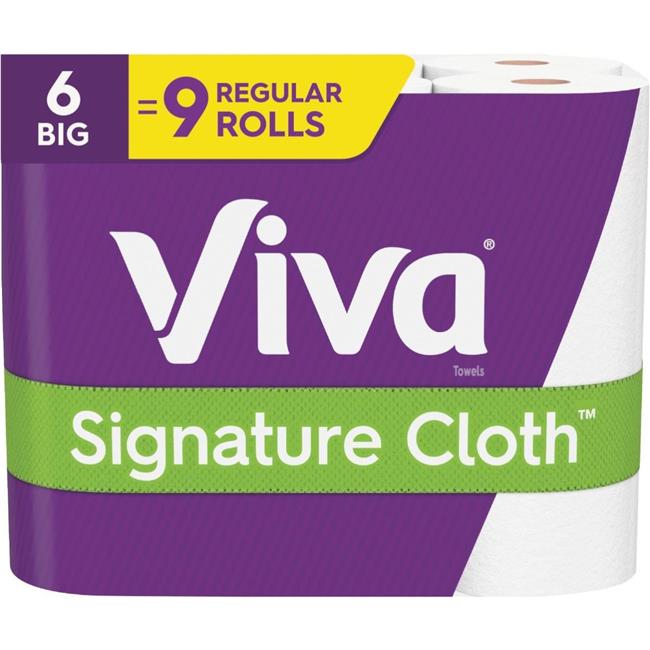 Viva Signature Cloth Paper Towels - Pack of 4 - Roll of 6