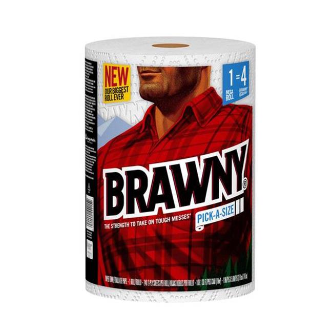 Georgia Pacific 273383 Mega Brawny Towel Roll - Pack of 6