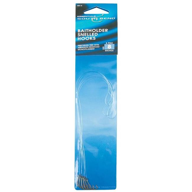 Eption Outdoors 153728 Snelled Hook with Loop Bronze - Size 8 - Pack of 6
