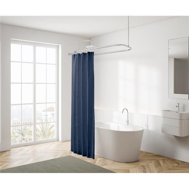 Utopia Alley HP1SS Hoop Shower Rod for Clawfoot Tub Chrome