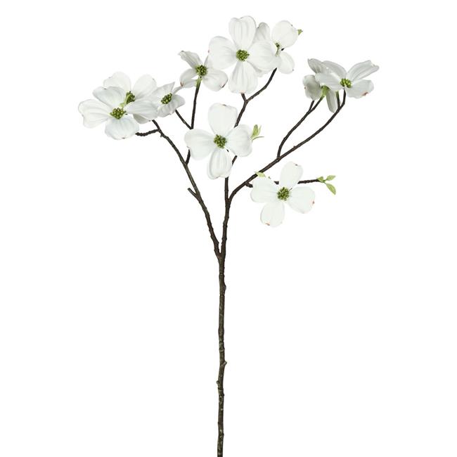 Vickerman FA173801 Single Dogwood Floral Stem White
