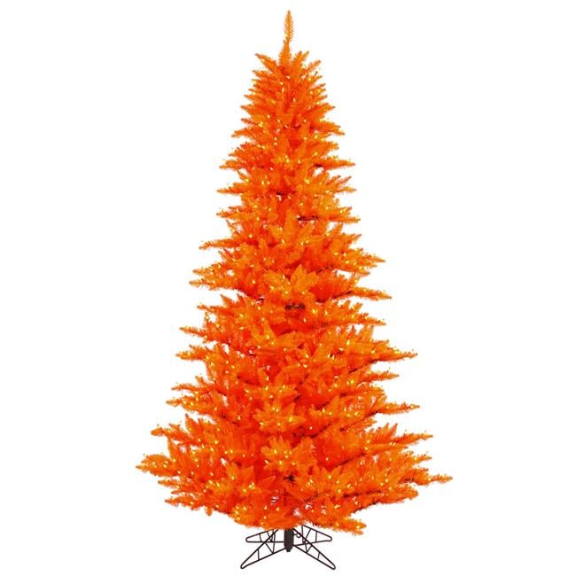 Vickerman K162376LED Orange Fir Dura-Lit Christmas Tree with Orange LED Light...