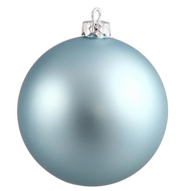 Vickerman N592032DMV Baby Blue Matte UV Drilled Cap Ball Ornament  8 in.