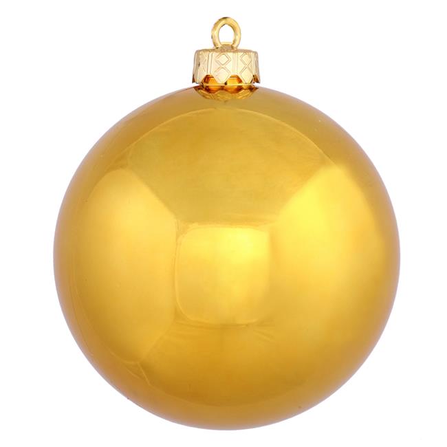 Vickerman N596830S Antique Gold Shiny Ball Ornament 3 in. - 32 per Box