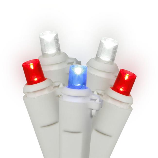 Vickerman X6W6521 LED White Wire End Connecting 6 in. Spacing 25 ft. Long Lig...