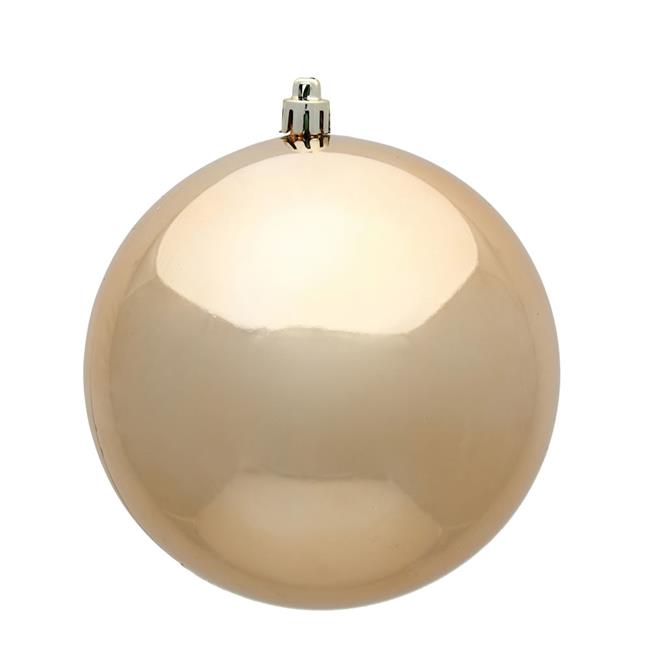 Vickerman N591580DSV 6 in. Cafe Latte Shiny UV Christmas Ornament Ball - 4 pe...