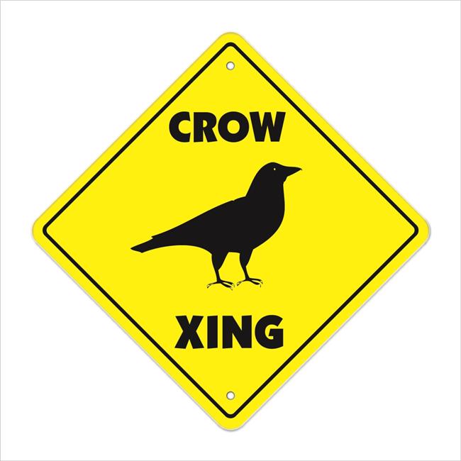 SignMission X-CROW 12 x 12 in. Crow Crossing Zone Xing Sign