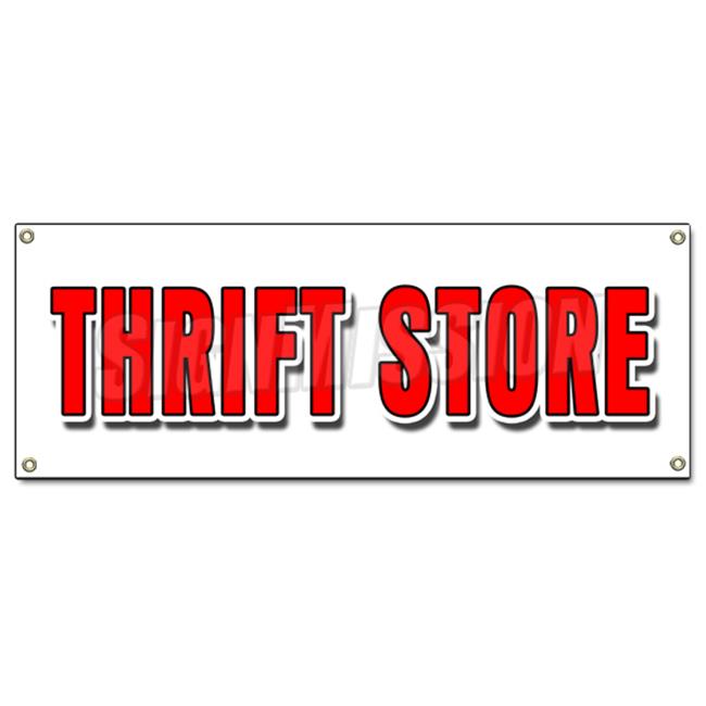 SignMission B-Thrift Store 18 x 48 in. Thrift Store Banner Sign