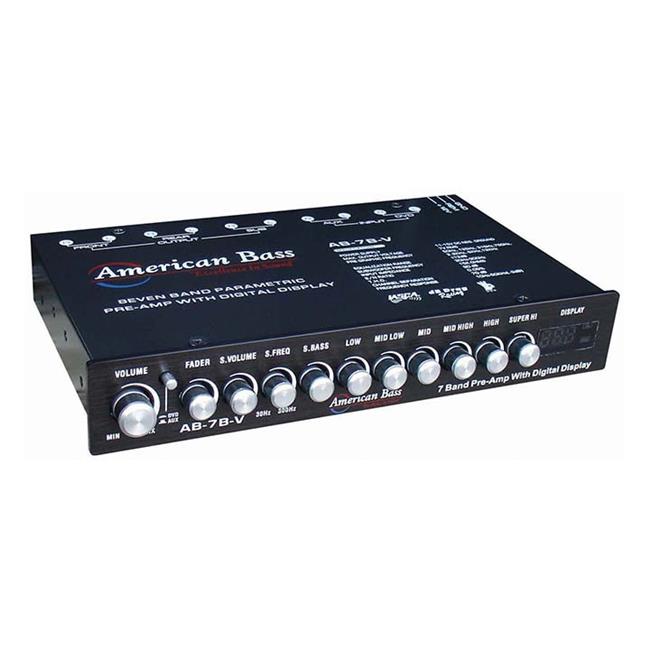 American Bass AB7BV High End 7 Band Equalizer Voltage Display