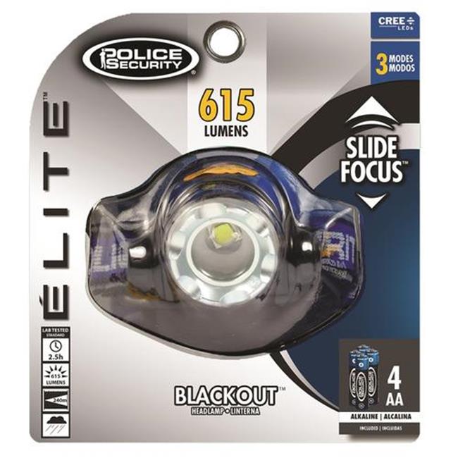 Police Security Flashlights 99434 Headlamp Blackout Cree LED - 465 Lumens
