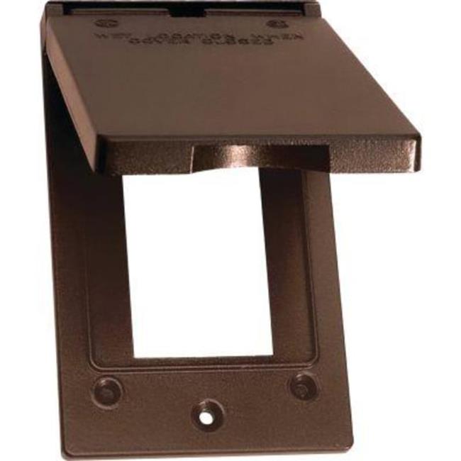 1 Gang Vertical GFCI Aluminium Weatherproof Cover - Bronze #WCV1GFIB-UPC
