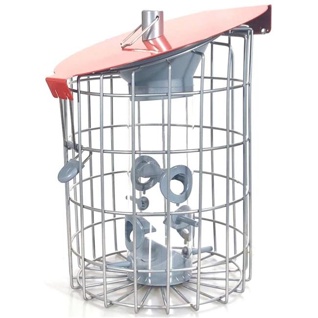 Nuttery RNMJ01R 11 x 7.5 in. Roundhaus Squirrel Resistant Seed Feeder  Red