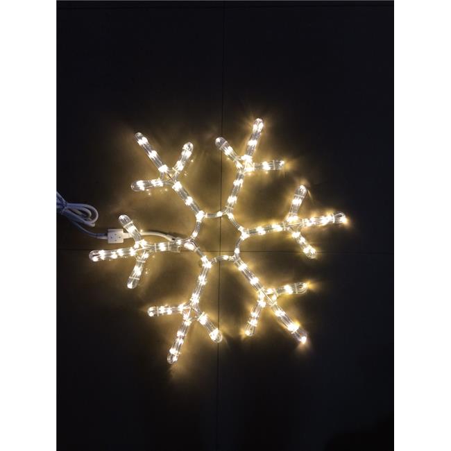 Queens of Christmas SF-SNOWF-18-WW 18 in. Ropelit Snowflake  Warm White