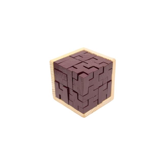 Zunammy FS1018BR Wooden Brain Teasser Puzzle  Brown